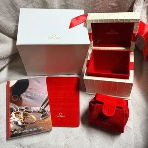 OMEGA Watch Box+Outer Box + Multi Language Instruction Book + Certificate Holder